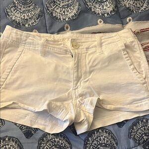 American Eagle Outfitters High Waist Cream Shorts